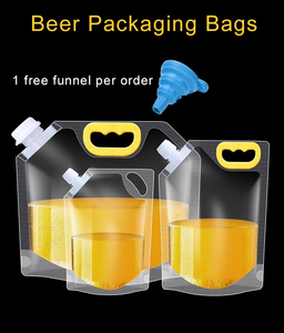 Pochettes à bec verseur pour emballage de bière et vodka 1L 2L 3L 5L, résistantes à l'humidité, avec impression hélio, épaissies, pour stockage de céréales, transparentes - Product Image 4