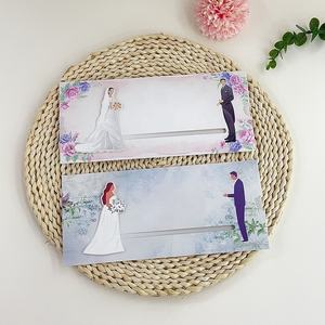 การ์ดเชิญงานแต่งงานแบบดึงออกได้สำหรับเจ้าสาวและเจ้าบ่าวพิมพ์ลายสี่สีพิเศษสินค้ามาใหม่2023 - Product Image 5