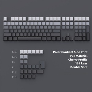 Đen Gradient Keycap Bên In Nhân Vật Truyền Ánh Sáng 133 Phím Đôi Bắn Anh Đào Hồ Sơ Cho MX Loại Bàn Phím <span class=keywords><strong>Key</strong></span> <span class=keywords><strong>Cap</strong></span> - Product Image 2