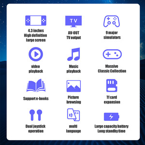 Console de <span class=keywords><strong>jeu</strong></span> portable rétro X18 de haute qualité, mini téléviseur de poche, lecteur de jeux vidéo rétro - Product Image 6