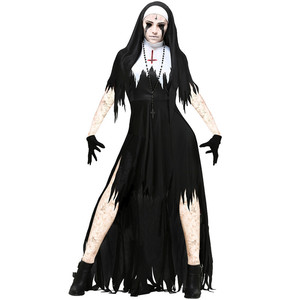 Women Sexy <strong>Nun</strong> Cosplay <strong>Costume</strong> Black Blooded Vampire Fantasy Dress Terror Halloween Horror <strong>Costume</strong> - Product Image 1