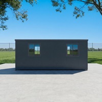 Maison conteneur extensible grise de 20 pieds, moderne, certifiée CE, cabine modulaire pour unité de glamping, dortoir de travailleurs, lodge