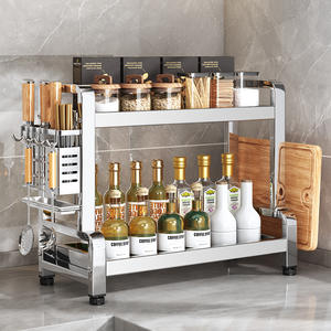 Estantes de Almacenamiento para Toallas de Cocina de Acero Inoxidable, Tipo Vertical, Doble Nivel, Impermeables, No Plegables - Product Image 4