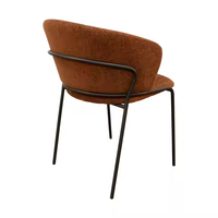 Chaises de salle à manger en tissu de style nordique moderne et luxueux pour salon, design élégant, ensemble économique pour la maison et les restaurants, avec structure en métal