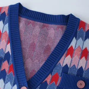 Vêtements en tricot personnalisés vêtements d'été en tricot Y2K col en V bouton vers le bas tricot Cardigan pull femmes