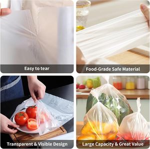 Bolsas de Plástico Transparente para Productos en Rollo, Bolsas de Almacenamiento de Alimentos en Rollo Continuo Fáciles de Rasgar para Frutas, Verduras, Pan y Carne - Product Image 6