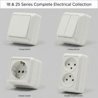 MVAVA Factory Wholesale Cheap Prices Europe French PC Panel 1/2 Gang Power Dual Electric Outlet Wall Light Switches and Socket