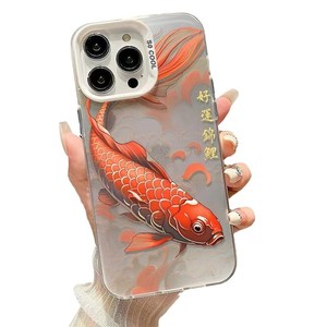 เคสโทรศัพท์มือถือสำหรับ iPhone 8 x XR XS 11 12 13 14 15 16 17 PRO MAX พิมพ์ปลา KOI สีแดงขนาดใหญ่ - Product Image 3