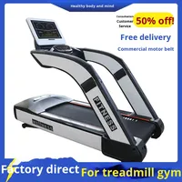 Tapis roulant électrique commercial de luxe Gym Smart avec moteur de 7,0 CV, bouton tactile, grand écran, équipement sportif transfrontalier