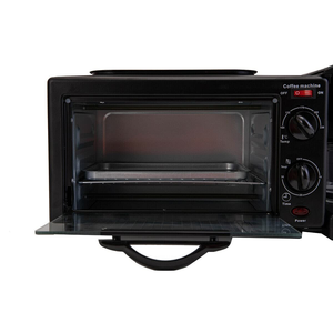 3-in-1 Multifunction Stainless Steel Breakfast Station Oven Coffee Maker Hot Microwave Toaster Frying Pan Stainless Steel Breakf - Product Image 2