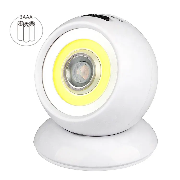 Led Sensor Light Mini Esen 68-3 Motion Sensor LED Night Lamp Dry Battery Sensor Light With Round Cob