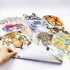 Trasferimenti Termici Personalizzati con Animali Lupo <span class=keywords><strong>Tigre</strong></span> Leopardo Leone, Stampa DTF su Pellicola Trasparente in Materiale PET per Magliette - Product Image 1