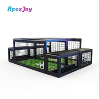 ApexJoy XDA40 Table de football de table à monnayeur, pour borne d'arcade, système de notation double PK, avec détection de mouvement, en métal, version anglaise