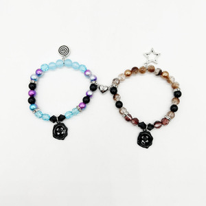 Pulsera de <span class=keywords><strong>Cuentas</strong></span> con Letras de Colección, Atracción Magnética, Pulsera Elástica <span class=keywords><strong>para</strong></span> Parejas, Pulsera de Mejores Amigos - Product Image 3