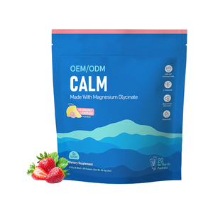 Nouveau supplément de boisson en poudre à saveur de limonade framboise calme pour adultes contenant du glycinate de magnésium vitamine D3 <span class=keywords><strong>L</strong></span>-théanine - Product Image 1