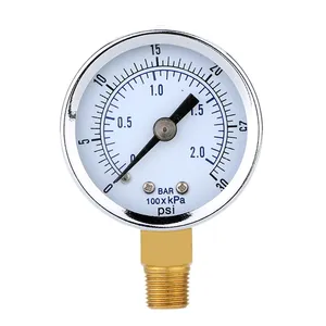 40mm 30psi 2bar Manometer Pressure Gauge With Bottom Connection