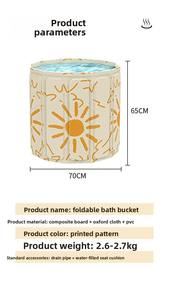 Vente directe d'usine, baignoire ronde gonflable en PVC portable, pliable, 60 gallons+, <span class=keywords><strong>bain</strong></span> <span class=keywords><strong>de</strong></span> glace pour adultes, utilisation en extérieur et en intérieur - Product Image 6