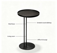 Table à manger ronde moderne en panneaux de bois, durable et facile à nettoyer, pour salon, hôtel, chambre à coucher