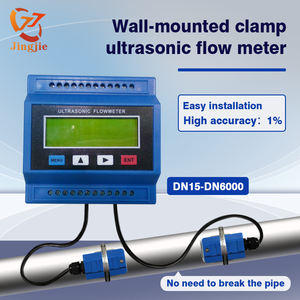 Jingjie Digital LCD Display Ultrasonic Flow Meter Customizável OEM Água Óleo Combustível RS485 Sensor Data Logger para Fluidos - Product Image 2