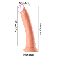 Juguete Sexual Realista de PVC para Adultos, Dildo Suave y Portátil. Disponible en Varios Tamaños. Soporte al por Mayor Disponible.