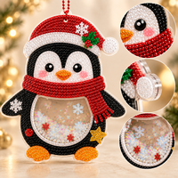 Porte-clés rectangulaire brodé d'oiseaux, écologique, léger, avec perles de diamant 5D, personnalisable avec logo, cadeau DIY
