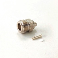 Connecteur coaxial RF femelle de type N, câble coaxial RG402 .141'', 50 ohms, 1 broche, pour équipement de test et de mesure