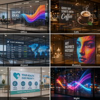 Panel LED Táctil a Todo Color Delgado P4-P8, Película Autoadhesiva para Pantallas de Interiores en Tiendas y Ascensores (Dimensiones Personalizables)