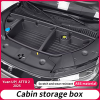 Boîte de rangement pour coffre avant de voiture LHD, organisateur de coffre avant de haute qualité, accessoires intérieurs pour Byd Yuan up Atto 2 2025, noir PP