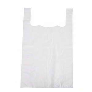 Bolsas de Plástico Personalizadas OEM ODM con Logotipo de Agradecimiento, Bolsas de Compras Desechables Tipo Camiseta para Comida para Llevar - Product Image 1