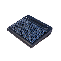 Teclado de sistema POS programable de 84 teclas de membrana KB84 a precio de fábrica con lector de tarjetas magnéticas