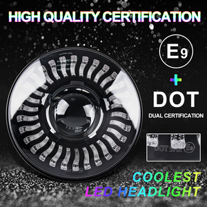 Faro LED Redondo de 7 Pulgadas con Control de Música por Aplicación, Ojos de Ángel con Cambio de Color, <span class=keywords><strong>Halo</strong></span> RGB para JK JL - Product Image 2