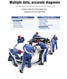 Escáner de función completa <span class=keywords><strong>Konnwei</strong></span> KW310 OBDII, <span class=keywords><strong>1</strong></span> año de garantía, herramienta de diagnóstico de coche con analizador de motor automático ruso, lector de código - Product Image 4