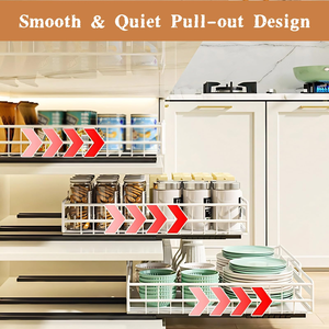 Organisateur de rangement extensible pour dressing, armoire de cuisine, étagère à épices sous l'évier, organisateur pour petit placard - Product Image 3