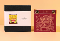 Bloc-notes créatif 3D en papier déchiré, sans adhésif, motif OEM, paysage de montagne et de lac, bloc-notes 3D avec couverture en acrylique transparente
