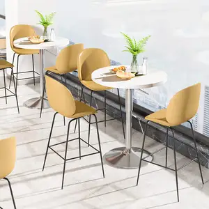 Kahve ev mutfak için 2023 üst ile 31.5 sıcak satış beyaz yemek masası yuvarlak MDF masa