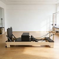 Equipo de Pilates Reformer de Madera de Arce para Mejorar la Postura, Máquina de Pilates Reformer de Madera de Arce para Gimnasios