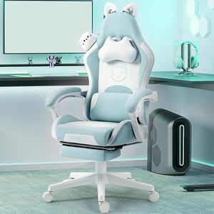 <span class=keywords><strong>Dowinx</strong></span> <span class=keywords><strong>Chaise</strong></span> de jeu mignonne avec oreilles de chat et massage Support lombaire <span class=keywords><strong>Chaise</strong></span> de jeu ergonomique confortable et inclinable Échantillons gratuits - Product Image 1