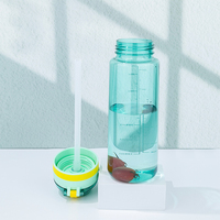 Bouteille d'eau d'hydratation Tritan de 750 ml, qualité assurée, étanche, écologique, unisexe, pour une utilisation mains libres et facile à boire