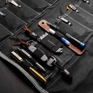 Free sample Professional <b>Knife</b> <b>Roll</b> Kitchen <b>Knife</b> Tool Bag Hunter Pro Scratch Proof Travel Large <b>Leather</b> Chef <b>Knife</b> Bag - Product Image 4