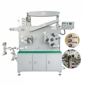 High Speed 4 Colors Flexo Label Printing Machine for Satin Ribbon,Polyester Taffeta, Paper, Sticker, T-shirt Tags