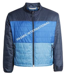 Varsity Style Quilted Microfleece Bomber <b>Jacket</b> Casual <b>Men's</b> Outdoor Clothing Stand Collar Zipper Closure <b>Thin</b> Custom Embroidery - Product Image 3