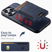 Coque de téléphone SUTENI pour iPhone 18 Pro Max avec chargement sans fil, aimant, bande élastique, porte-cartes, support, simili cuir, compatible 17 16 Plus 15 14 13