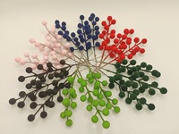 Künstliche Beflockte Plastik-Rote-Beeren-Stiele Leichtgewichtig UV-Beständig Weihnachtsbaum-Dekorationen Hochzeitsfeiern Samt