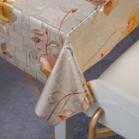 Couverture de nappe en PVC imprimée métallique personnalisée Boen en relief doré pour un usage domestique