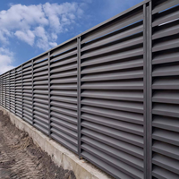 Panneau de clôture en aluminium à lames de persiennes pour l'extérieur, écran de confidentialité