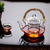 Théière avec filtre, carafe à eau en verre borosilicate, théière en verre avec infuseur, théière 950 ml/32 oz, bouilloire à thé pour cuisinière