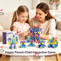 Productos Novedosos 2026 STEM DIY, Juguetes de Cubos Magnéticos de Plástico, Juego Educativo para Niños Pequeños, Bloques de Construcción Magnéticos 3D, Robot Mágico para Niños
