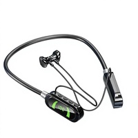 Écouteurs sans fil tour de cou en gros d'usine, stéréo HiFi, pilote F14, BT 5.4, écran LED, 10-15H, Type-C pour la musique et les trajets quotidiens