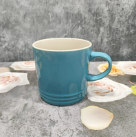 Tasse Macaron créative de style nordique avec logo personnalisé Tasse en céramique arc-en-ciel de couleur dégradée
