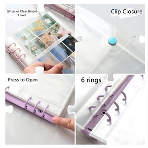 <span class=keywords><strong>3</strong></span> <span class=keywords><strong>Inch</strong></span> <span class=keywords><strong>5</strong></span> <span class=keywords><strong>Inch</strong></span> Photocard Binder 6 <span class=keywords><strong>Ring</strong></span> Photocard Holder Pequeno Álbum de Fotos De PVC Com 25 Folha Photocard Mangas para Kpop Photo Card - Product Image 6